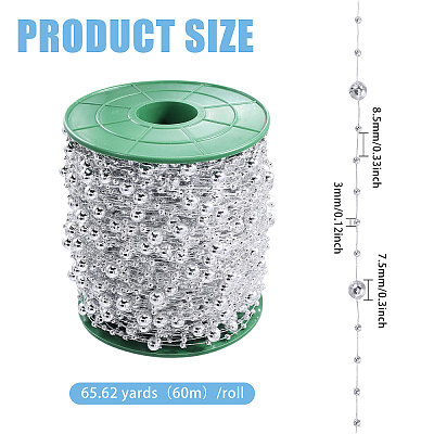 Plastic Imitation Pearl Beaded Chains KY-WH0051-25C-1