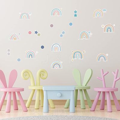 4 Sheet 4 Styles Waterproof Vinyl Wall Stickers DIY-WH0308-214-1