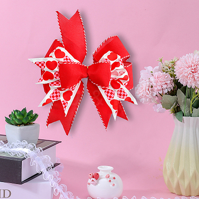 Polyester Big Bowknot FIND-WH0126-414E-1