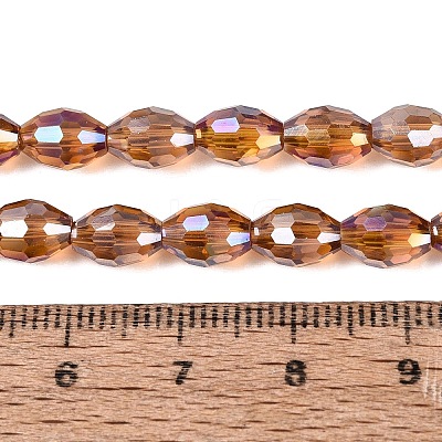 Electroplate Transparent Glass Beads Strands LS-GL-N002-01A-A09-1