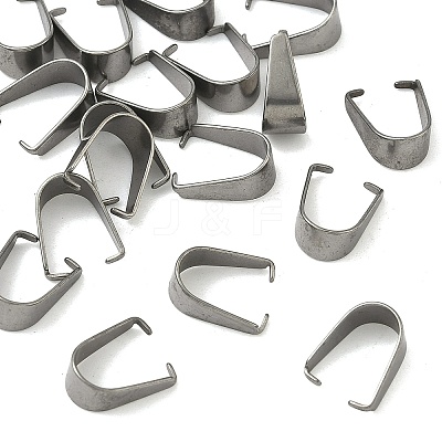Tarnish Resistant 201 Stainless Steel Snap on Bails STAS-Q007-1-1