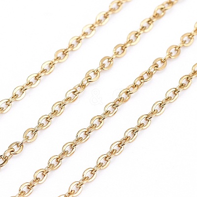 3.28 Feet PVD Vacuum Plating 304 Stainless Steel Cable Chains X-CHS-F007-01G-A-1