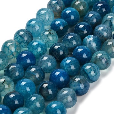 Dyed Natural Agate Beads Strands G-G203-10I-12mm-1