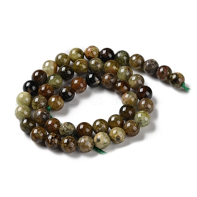 Natural Green Garnet Beads Strands G-Z034-B14-02-1