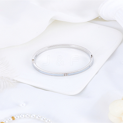 1Pc Zinc Alloy Rhinestone Hinged Bangles for Women BJEW-LP0010-64P-1