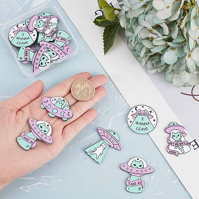 20Pcs 5 Style Opaque Acrylic Pendants SACR-SC0001-06-1