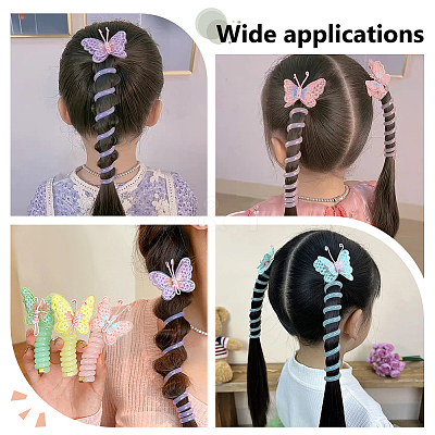 10Pcs 10 Styles Silicone Hair Accessories for Women Girls OHAR-AR0001-09-1