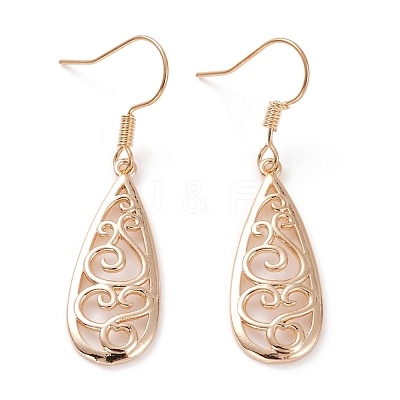 Brass Dangle Earrings EJEW-B002-02G-1