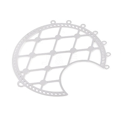 201 Stainless Steel Hollow Moon Chandelier Component Links STAS-N121-02P-1