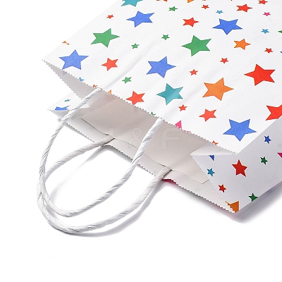 Star Print Paper Packing Tote Bags CARB-R001-01D-1