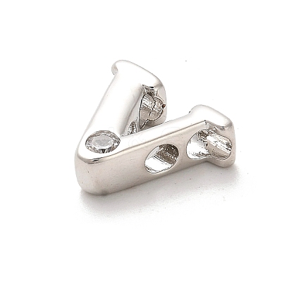 Rack Plating Brass Cubic Zirconia Beads KK-L210-008P-V-1