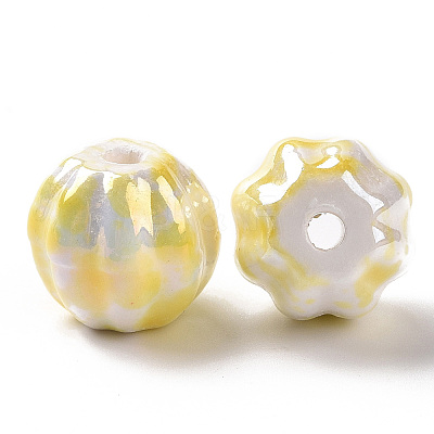 Handmade Pearlized Porcelain Beads PORC-G010-02A-1