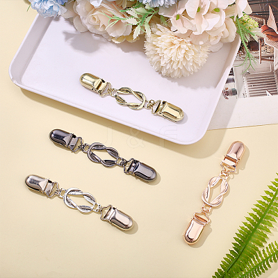 4Pcs 4 Colors Retro Alloy Cardigan Clips FIND-ME0002-40-1