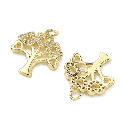 Brass Micro Pave Cubic Zirconia Pendants KK-A282-12G-1