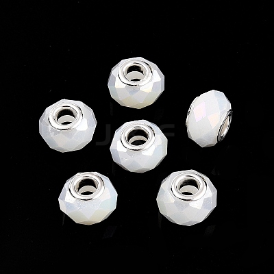 Imitation Jade Glass European Beads GPDL-N004-B14mm-A01-1