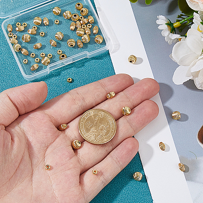 60Pcs 3 Styles Brass Beads KK-HS0015-05-1