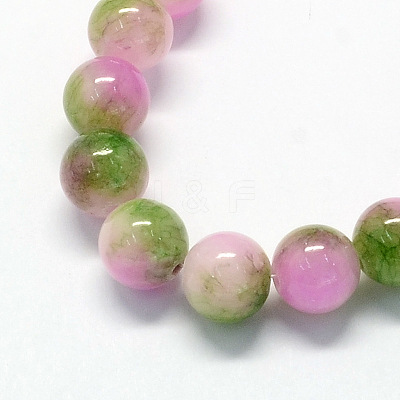 Natural Dyed Persian Jade Gemstone Bead Strands G-R271-6mm-XP25-1