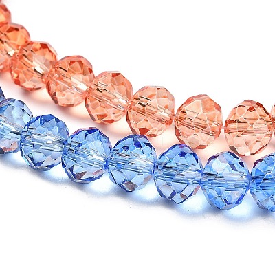 Transparent Painted Glass Beads Strands DGLA-A034-T6mm-A02-1