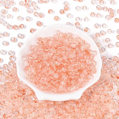 Baking Paint Transparent Glass Beads DGLA-T004-08I-1