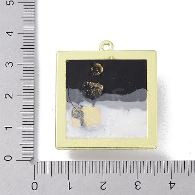 Rack Plating Alloy Enamel Pendants FIND-I038-15-1
