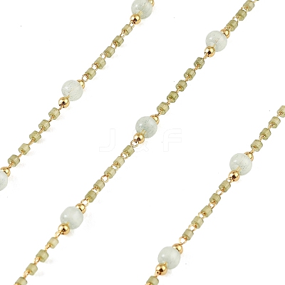 Handmade Brass Glass Beaded Chains GL-CBA1C06-01G-02-1