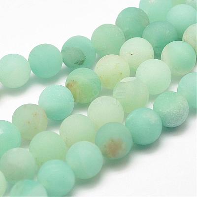 Natural Amazonite Bead Strands G-G684-03-10mm-1