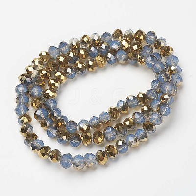 Electroplate Glass Beads Strands X-EGLA-A034-J2mm-O06-1