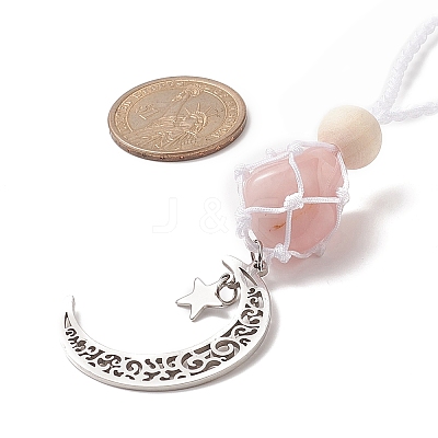 Moon 201 Stainless Steel Pendant Decorations HJEW-JM00958-02-1