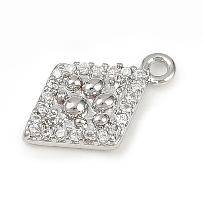 Brass Micro Pave Clear Cubic Zirconia Pendants LS-KK-L238-21P-1