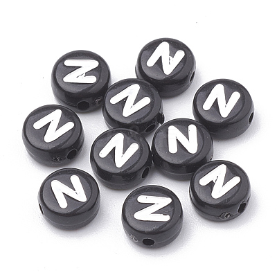 Opaque Acrylic Beads SACR-N002-02N-1