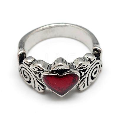 Alloy Enamel Finger Rings RJEW-S038-096-18mm-1