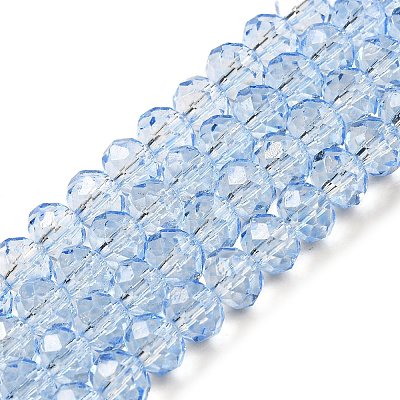 Transparent Baking Paint Glass Beads Strands DGLA-A034-T8mm-D13-1
