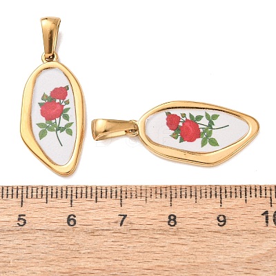 304 Stainless Steel Pendants STAS-D267-02A-G-1