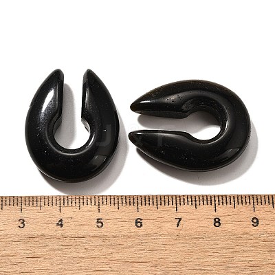 Natural Obsidian Ear Plugs Gauges G-I359-13C-03-1