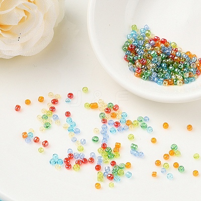 3500Pcs 7 Colors 12/0 Glass Round Seed Beads SEED-YW0001-20-1