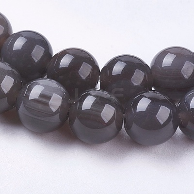 Natural Ice Obsidian Bead Strands G-E468-D01-1