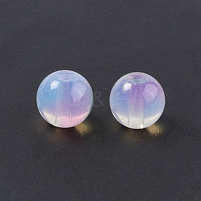 Transparent Baking Paint Glass Beads X-GLAA-P029-06-1
