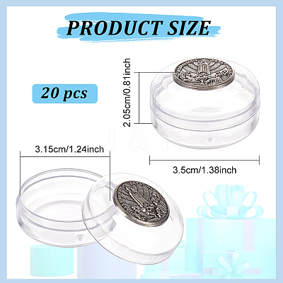 Round Transparent Plastics Display Boxes CON-WH0088-39-1