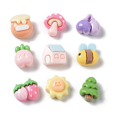 Opaque Resin Cabochons X1-CRES-M026-01-1