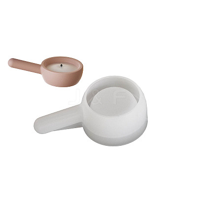 Flat Round with Handle DIY Silicone Candlesticks Molds LS-SIMO-G010-02C-1
