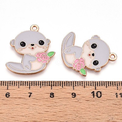 Alloy Enamel Pendants ENAM-T022-02E-01-1