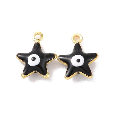 Brass Enamel Pendants KK-J302-14G-1