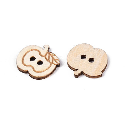 Apple Wood Buttons BUTT-T013-14B-1