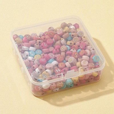 50G 2 Colors Opaque Mixed Color Acrylic Beads SACR-FS0001-10-1