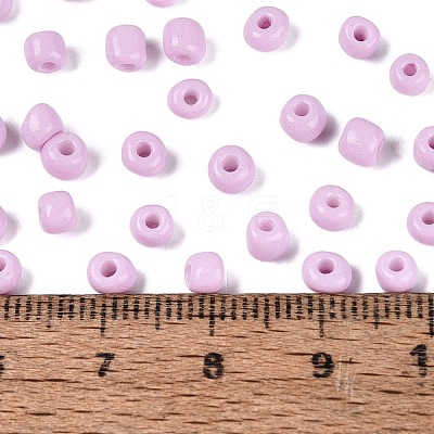 6/0 Baking Paint Glass Round Seed Beads SEED-S036-01C-08-1