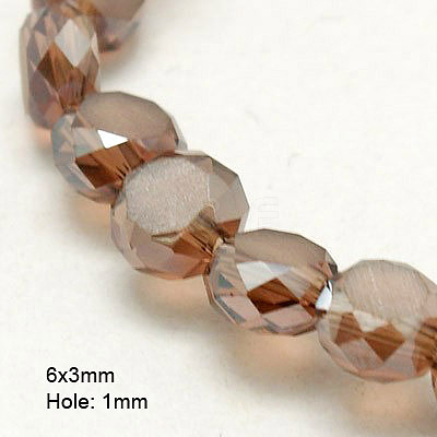 Electroplate Glass Beads EGLA-D028-06-1