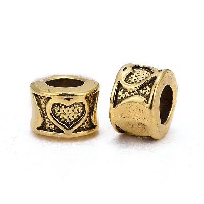 Tibetan Style Alloy Column European Bead Enamel Settings LS-TIBEB-5087-AG-LF-1