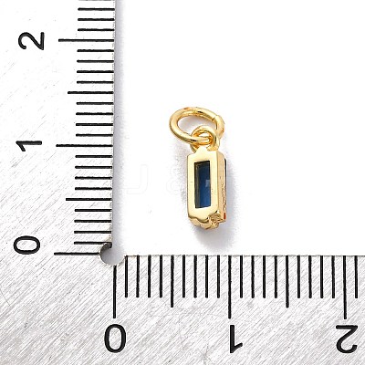 Brass Pave Cubic Zirconia Charms KK-F894-13G-01-1