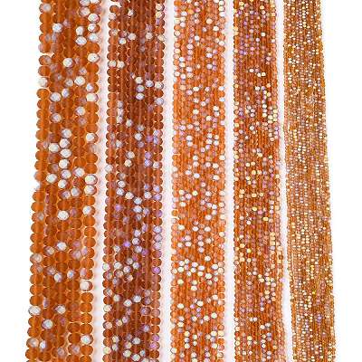 Transparent Glass Beads Strands EGLA-A044-T4mm-MB04-1