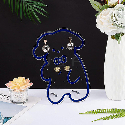 Acrylic Earring Display Frame EDIS-WH0032-10-1